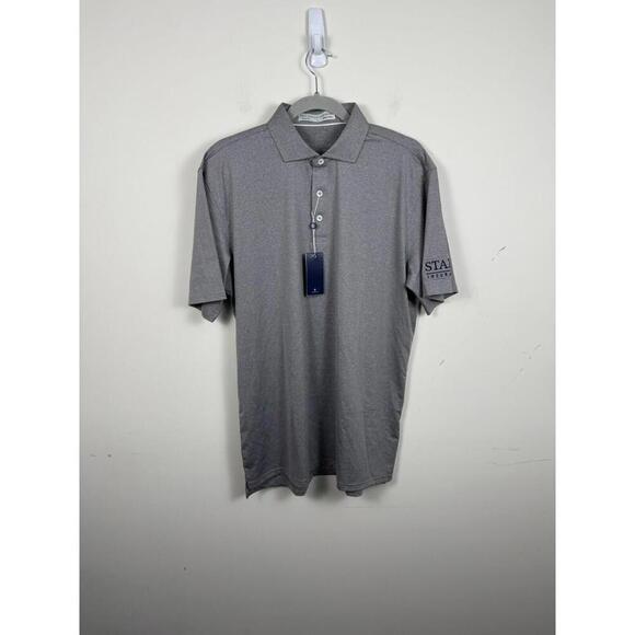 NWT Holderness & Bourne Shirt Large Gray Polo Solid Golf Tailored Fit - Picture 1 of 7